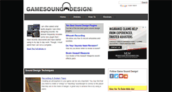 Desktop Screenshot of gamesounddesign.com